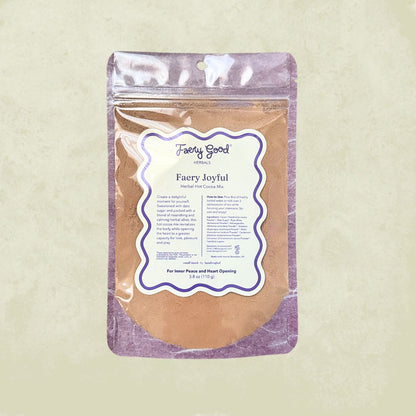 Faery Joyful | Herbal Hot Cocoa Mix for Inner Peace and Heart Opening